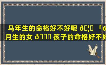 马年生的命格好不好呢 🦊 「6月生的女 🐅 孩子的命格好不好」